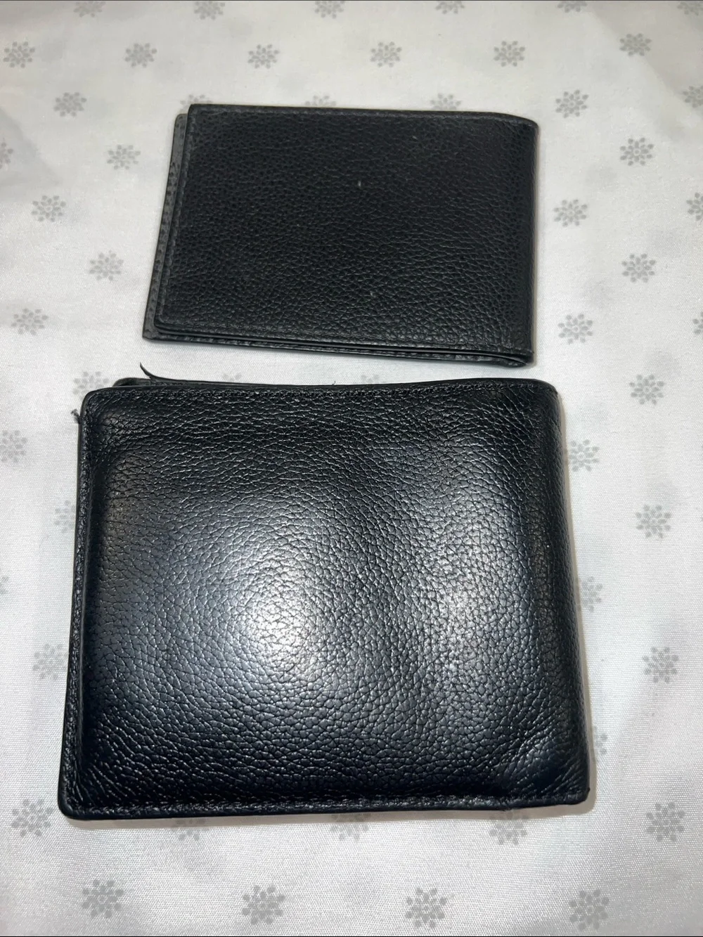 Coach Black Leather Money Clip Wallet Set